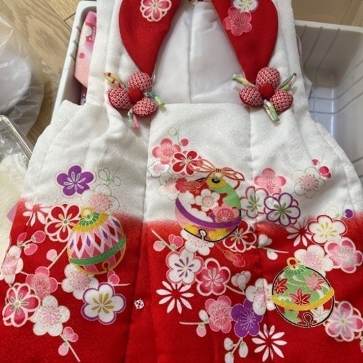 美品七五三３歳セット(花うさぎ)
