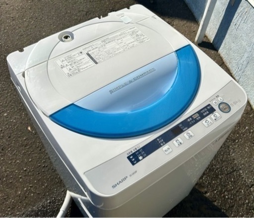 札幌市内配送無料 14年製 SHARP シャープ 5.5kg 全自動洗濯機 ES-GE55P-A