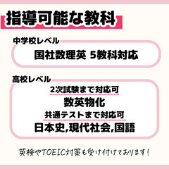 【名古屋市の家庭教師】元医学部生プロ講師が勉強を教えます！中学は5教科、高校は数英物化対応◎の画像