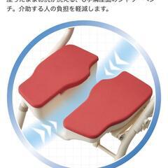 介護用　お風呂　イス　アロン化成 折りたたみシャワーベンチ FSフィット レッドの画像