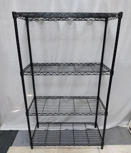 配達無料 新品 ブラックメタル メタルラック