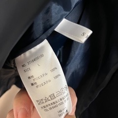 ネイビー コート レディース Lサイズの画像