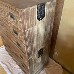 受け渡し予定者決まりました。レトロな古い和箪笥その2  引き取り限定の画像