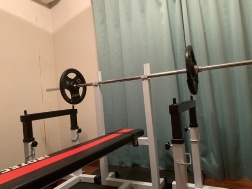 【直接取引】ベンチプレスセット　70kg ベンチプレスセット（Fighting road)