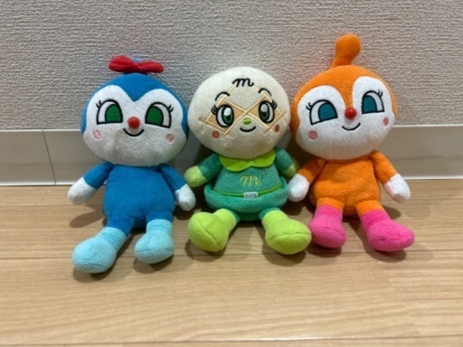 ドキンちゃん、コキンちゃん、メロンパンナちゃん　人形