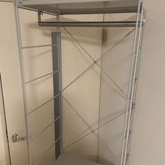 【お譲り先決定】無印 スチールユニットシェルフ ワードローブ クローゼットの画像