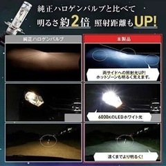 フィリップス 自動車用バルブ&ライト LED ヘッドライト H4 6000K 3200/2400lm 12V 23W  3年保証 2個入りの画像