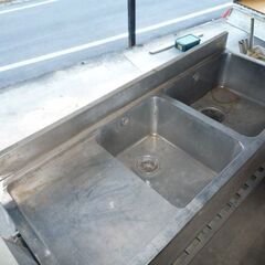 ステンレス　２口流し台　中古の画像