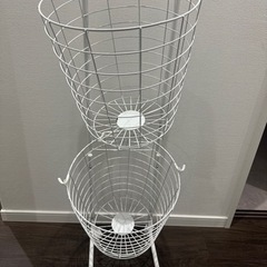 洗濯カゴ 2段ランドリーバスケット