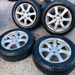 冬タイヤ 185/60R15 PCD114アルミ付きブリザック 4本組
