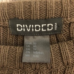 郵送可能　【H&M】超ダメージ　ブラウンニット　XSの画像
