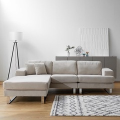 半額に値下げしました‼️ LOWYA ベルベット調3人掛けソファ