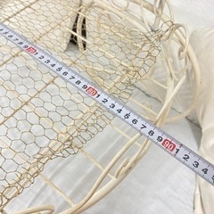アイアン 三輪車ワゴン スタンドバスケット ロココ 姫系 レトロ 輸入家具 シャビーシック アンティーク インテリア ディスプレイの画像