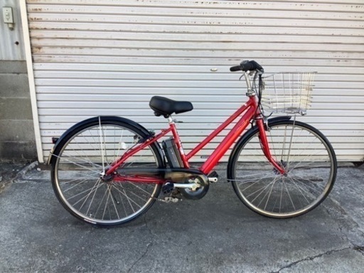 248  ヤマハ新機種電動アシスト自転車pasCITY27インチレッドアルミボディー