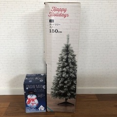 クリスマスツリーとスノーマン