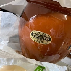 中古 常滑焼 久松窯 蓋付丸かめ 1号 昔ながらの壺 漬物容器 陶器 小物入の画像