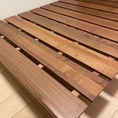 【お譲り先決定】ニトリ ベッドフレーム ダブル ワイドダブルの画像