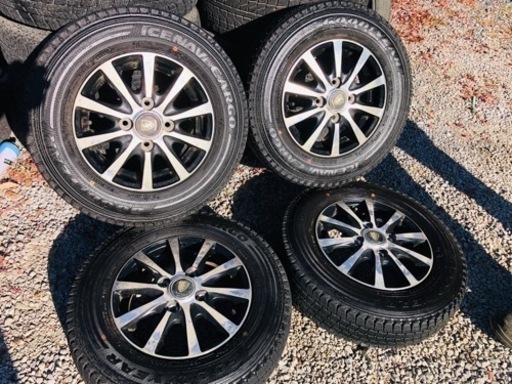 冬タイヤ 145R12 LT 軽トラ軽バン用タイヤ アルミ付き4本組