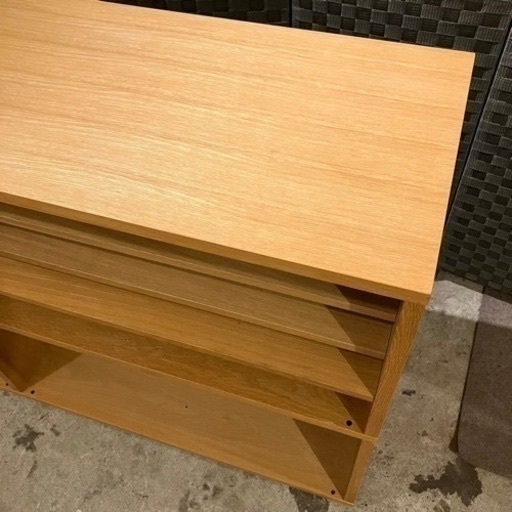 《売約済》無印　MUJI 無印良品　良品計画　スタッキングシェルフ　スタッキングユニットシェルフ　オーク材　組み替え可能　棚　収納　サイドボード