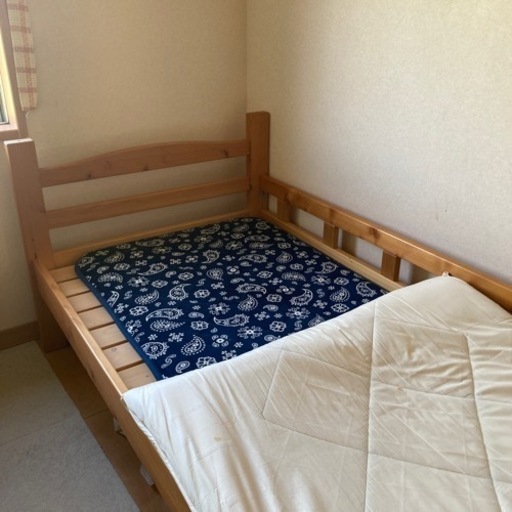 子供用二段ベット　天然木