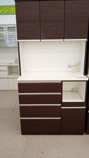 特別値引き★ジモティ割あり★  レンジボード ブラウン H200×D50.5×W100 クリーニング済み TJ3218