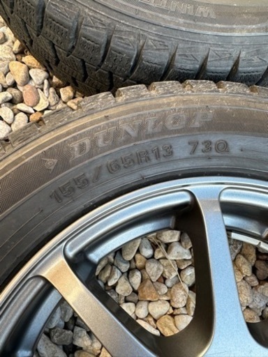 スタッドレス　ホイール付き　155/65R13