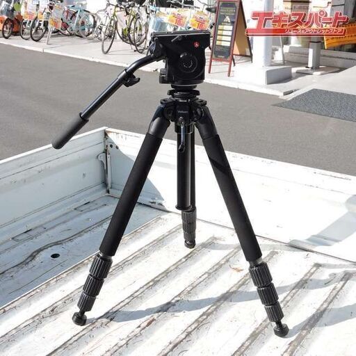 最大高214cmまで伸長できるカーボン4段三脚　Velbon Neo Carmagne840、マンフロット雲台 三脚バッグ付 　エキスパート藤沢辻堂店