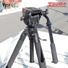 最大高214cmまで伸長できるカーボン4段三脚　Velbon Neo Carmagne840、マンフロット雲台 三脚バッグ付 　エキスパート藤沢辻堂店の画像