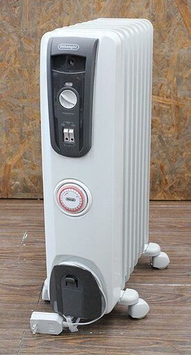 DeLonghi/デロンギ オイルヒーター ミディアムグレー H770812EFSN サーマルカットフィン 8枚 8～10畳 折り畳み式キャスター付き 暖房器具
