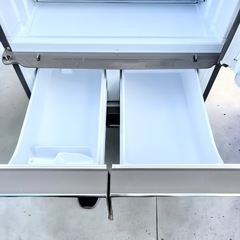美品スリムタイプ！☆★シャープ ガラストップ 左右開き冷凍冷蔵庫 410L★☆の画像