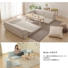 （新品）〈値下げ半額以下〉セルタン ローソファー 高反発 和楽の庵 3点セット ダリアンベージュの画像