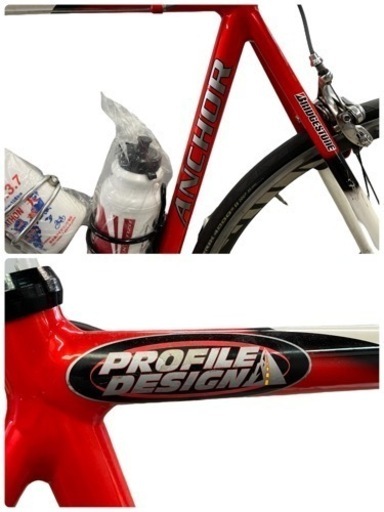 NO.1128【傷多め】BRIGESTONE ブリヂストン ANCHOR アンカー ロードバイク SHIMANO 105 3本ローラー台セット NO.1128【傷多め】BRIGESTONE ブリヂストン ANCHOR アンカー ロード