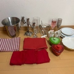 クリスマス用品⭐︎ランチョンマット☆アイスペール☆食器☆ル・クル...