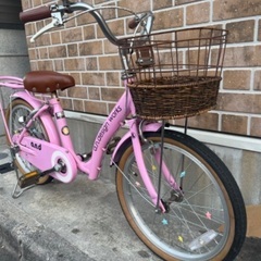 【至急】18インチ　子供自転車（補助輪付属）の画像