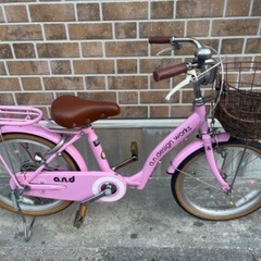 【至急】18インチ　子供自転車（補助輪付属）の画像