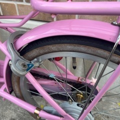 【至急】18インチ　子供自転車（補助輪付属）の画像