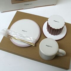 未使用 FrancFranc ポッテ おうちカフェセット 1人 プレート カップ ケーキスタンド トレイ 札幌市 清田区 平岡の画像
