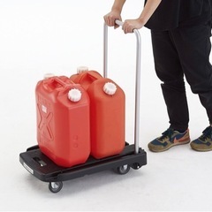 TRUSCO(トラスコ) 樹脂台車 ブラック MP-6039N2-BK 折りたたみ 軽量 静か 静音の画像