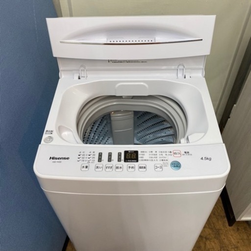 I742 ? 2020年製の美品♪ Hisense 洗濯機 （4.5㎏） 動作確認済 ⭐ クリーニング済