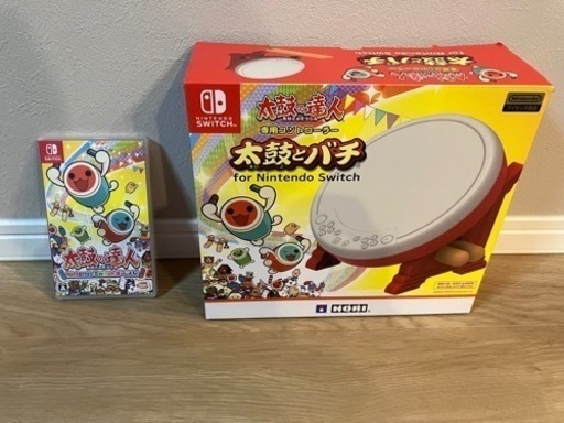 太鼓の達人 Switchソフトと太鼓とバチ