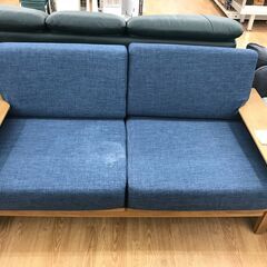 ★ジモティ割あり★ NOCE ソファー ブルー H75×W164×D77 クリーニング済み KJ3889