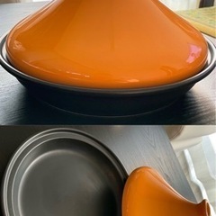 【中古】土鍋(大)2つとタジン鍋の画像