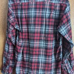 whole Earth collection ネルシャツ RED beigeの画像