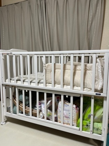 ※決まりました！【受取来れる方】【値下げ交渉受付中】【KATOJI】ベビーベッド＋寝具セット