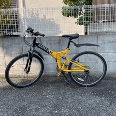 MTB 折りたたみ自転車 レゴリス 26型 イエロー