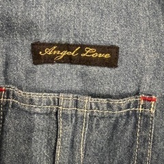 【エンジェルラブ】デニム　ワンピース　シャツ150の画像