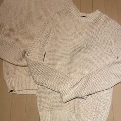 ユニクロ　ワッフルクルーネックセーター
