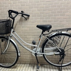 普通自転車 24インチ シルバー