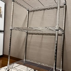 【引取先決まりました】スチールラック3段　直接手渡しで無料の画像