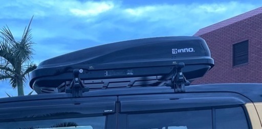 ★ボックス、キャリア別売り可★inno ルーフボックス　キャリア　初代ハスラー用(他社種にも)フルセットBRW240BK リッジトランク 240